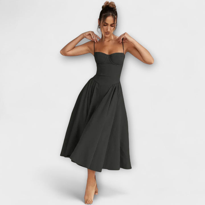 Rosalie | Raffinerad ärmlös korsettklänning