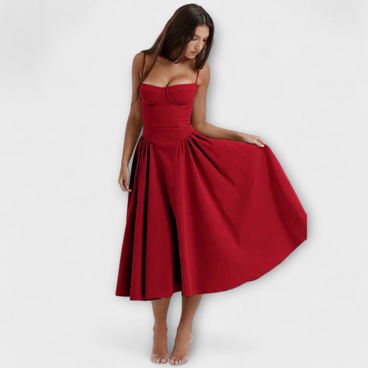 Rosalie | Raffinerad ärmlös korsettklänning