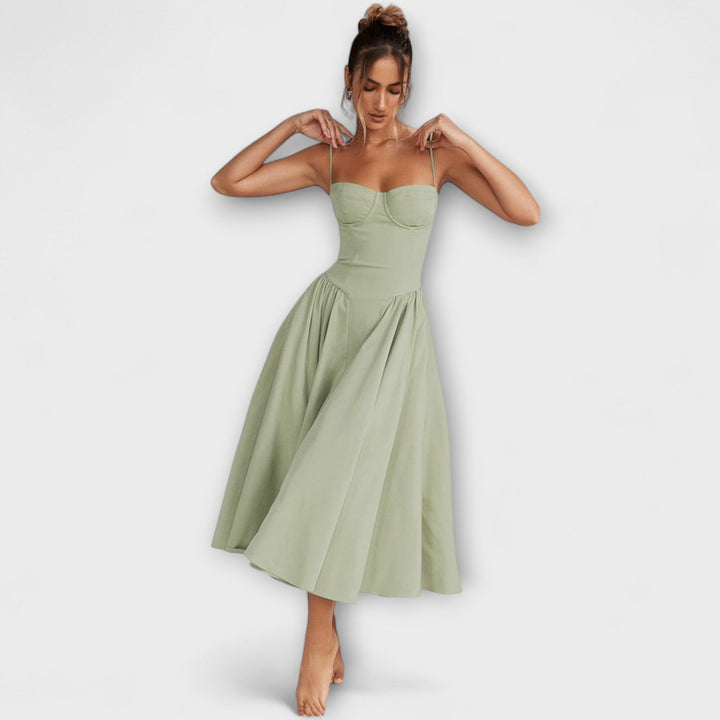 Rosalie | Raffinerad ärmlös korsettklänning