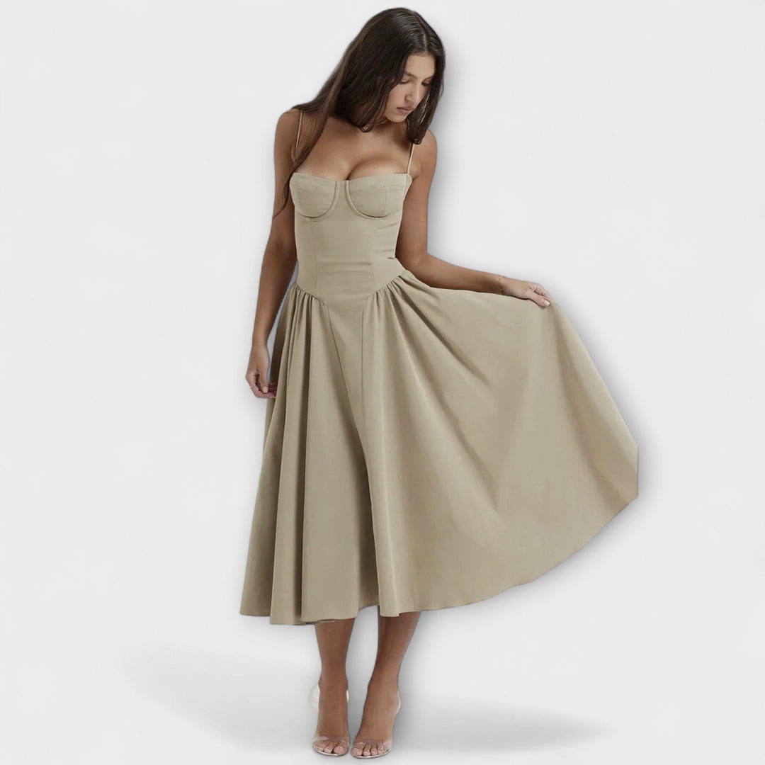 Rosalie | Raffinerad ärmlös korsettklänning