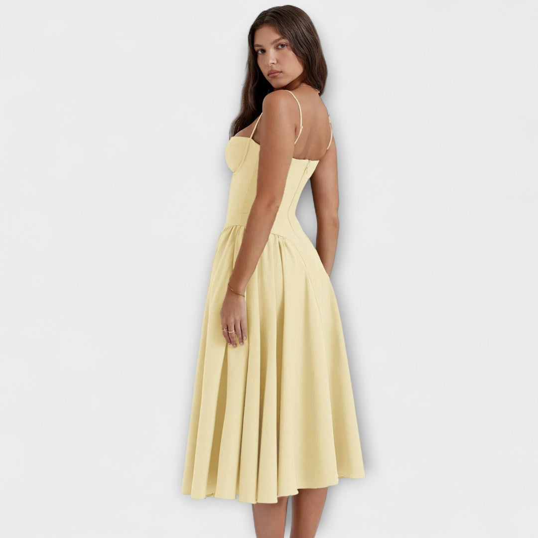 Rosalie | Raffinerad ärmlös korsettklänning