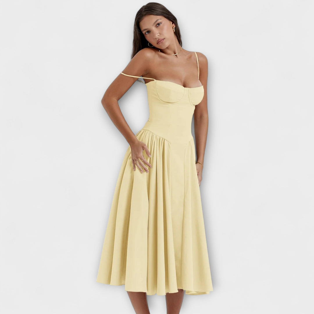 Rosalie | Raffinerad ärmlös korsettklänning