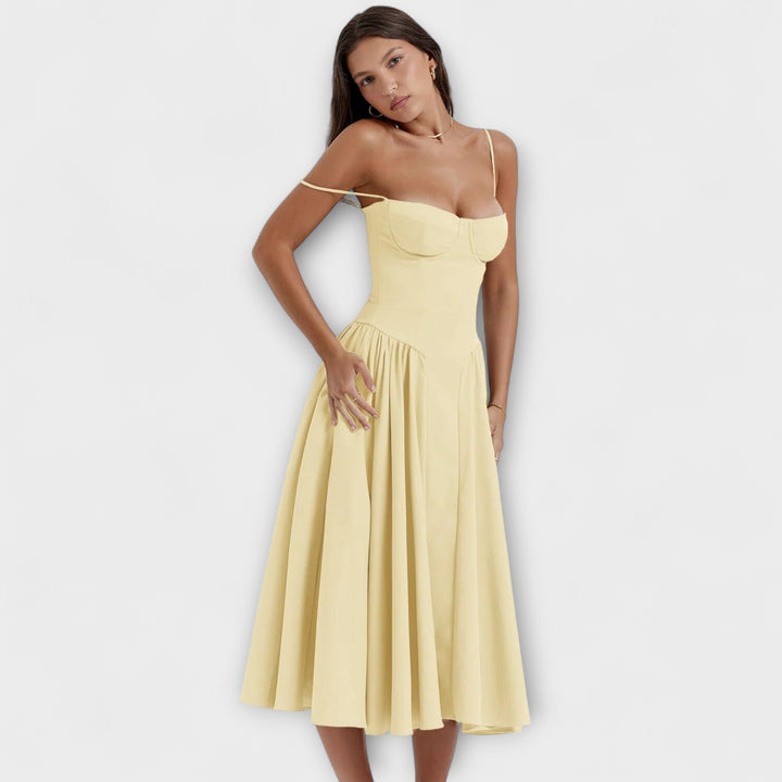 Rosalie | Raffinerad ärmlös korsettklänning