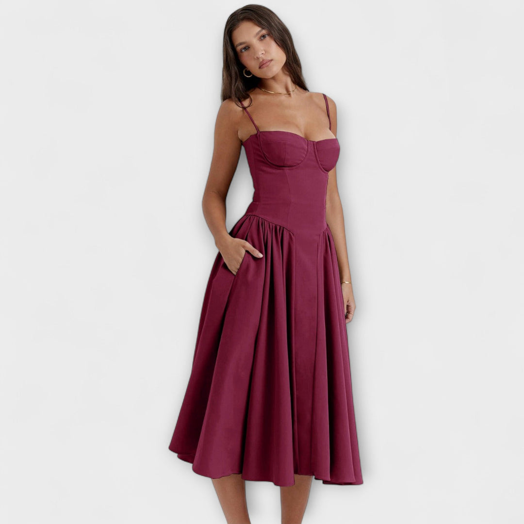 Rosalie | Raffinerad ärmlös korsettklänning