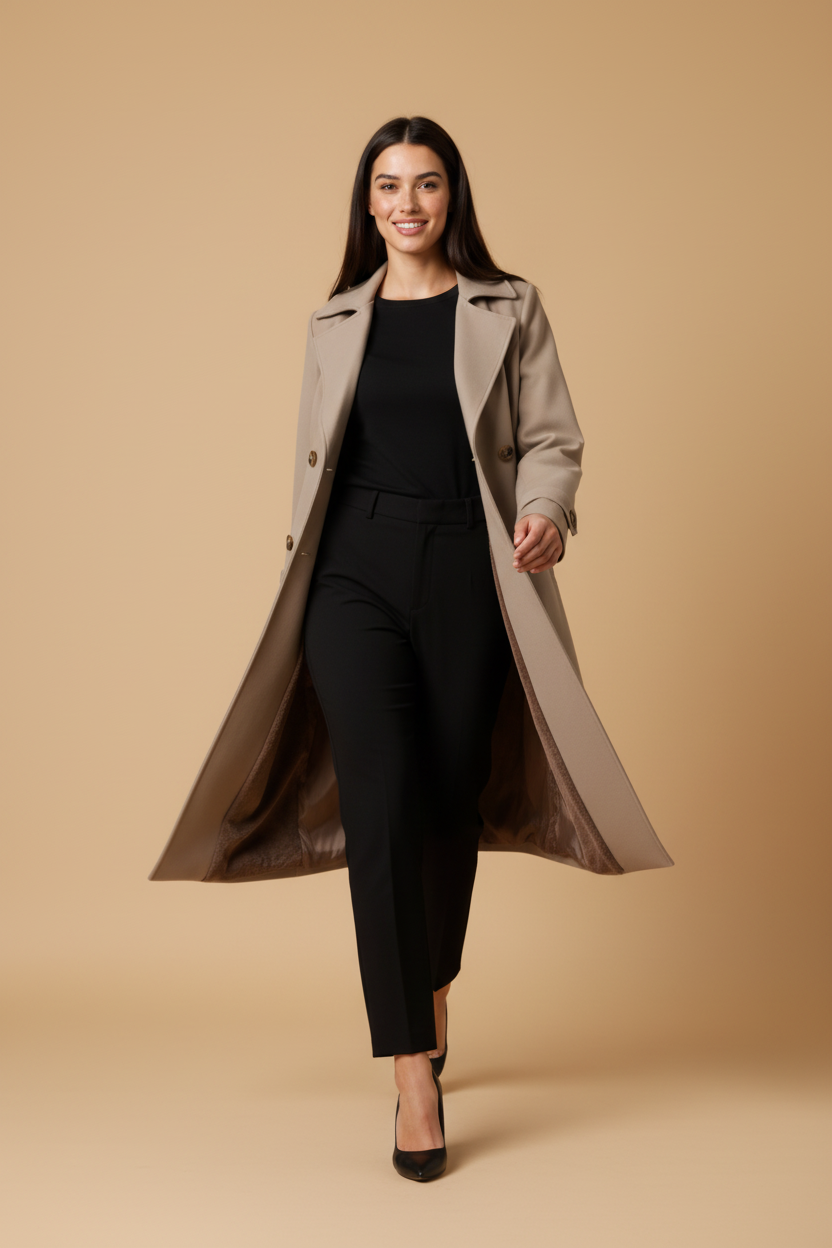 Perici - Ull Trenchcoat